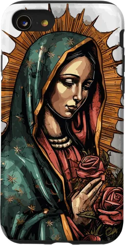 Vista 18 de Funda para iPhone 12 Pro Max Virgen De Guadalupe Católica Virgen De Guadalupe