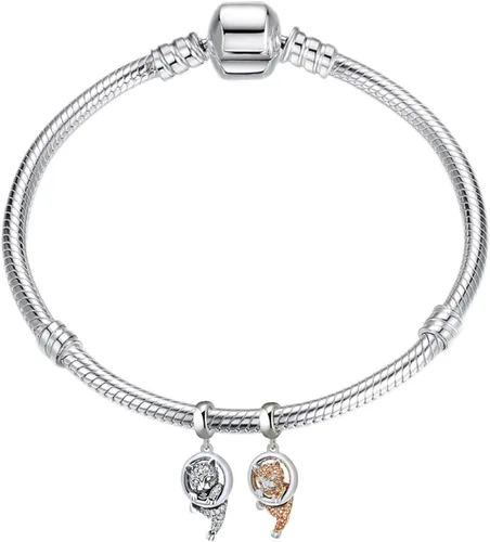 Vista 6 de Abalorio de la suerte de plata de ley 925 para pulsera Pandora