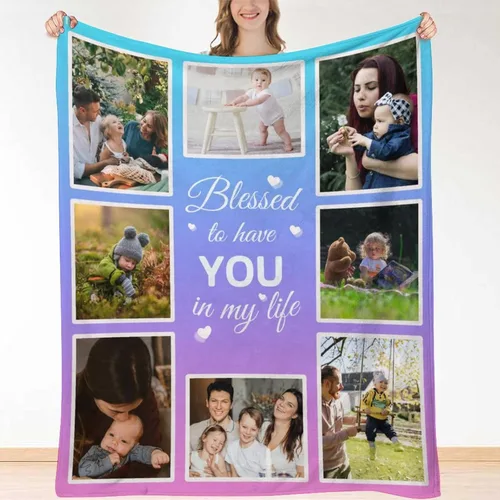 Vista 33 de HUGLAZY Regalos para nana - Manta personalizada con fotos, manta de fotos para abuela, abuela, manta de cumpleaños de nieta