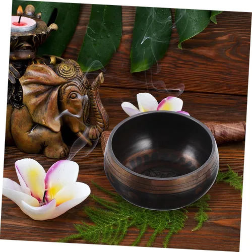 Vista 6 de SUPVOX 1 Unidades Buda Sound Bowl Budista Bowl Music Sound Bowl Alms Bowls Yoga Sets Crystal Sets Meditation Bowl Copper Singing Bowl Meditación
