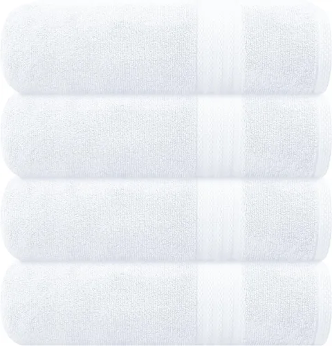 Vista 15 de GLAMBURG Juego de 2 Sábanas de Baño Extra Grandes de Algodón Premium de 700 GSM - 100% Algodón Peinado - 2 Sábanas de Baño 35x70 pulgadas - Calidad