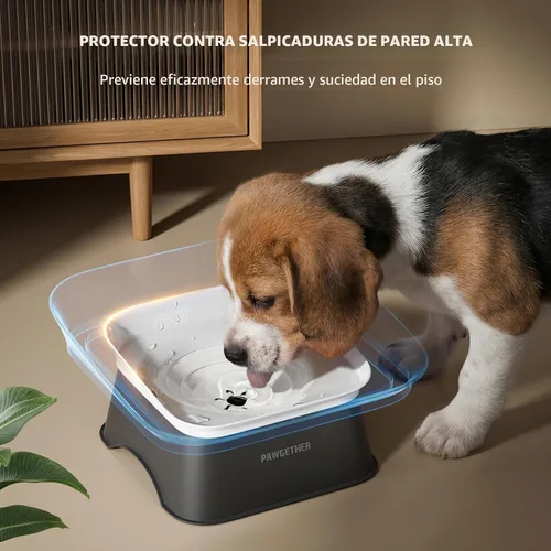 Vista 3 de Cuenco de agua antiderrames de 2L/68oz para perros, cuenco