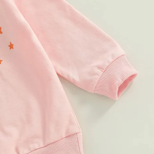 Vista 3 de Disfraz de Halloween para bebé, sudadera de calabaza con cuello redondo, suéter de manga larga, ropa de otoño