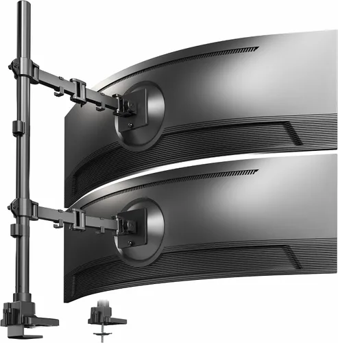 Vista 10 de VIVO Dual Monitor Desk Mount for 13 to 34 inch Screens, STAND-V002TW Blanco