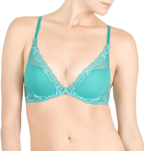 Vista 24 de Natori - Sujetador de encaje para mujer con inmersión, diseño de plumas Cafe