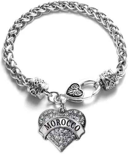 Vista 19 de Inspired Silver - Pulsera de plata con dije de corazón pavé con joyas de circonita cúbica