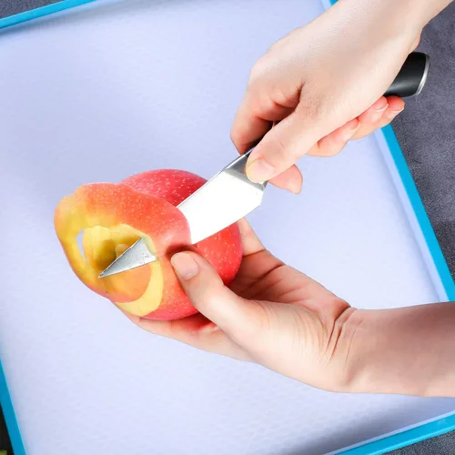 Vista 5 de WELLSTAR Cuchillo de pelar, cuchillo de pelar frutas de borde fino de 3.5 pulgadas con hoja forjada de acero inoxidable alemán súper afilada y mango