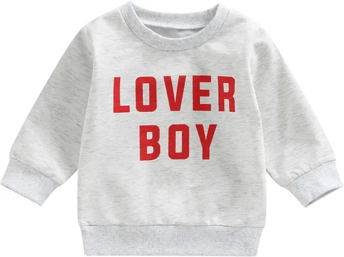 Vista 56 de Traje de San Valentín para bebé, niña, niño, traje de San Valentín, sudadera de manga larga con estampado de corazón