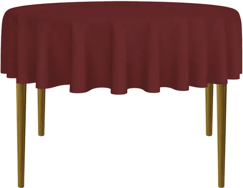 Vista 9 de Lann's Linens - Mantel redondo premium de 70 pulgadas para bodas/banquetes/restaurantes - Mantel de tela de poliéster - Azul bebé