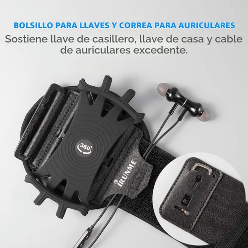 Vista 7 de Pulsera deportiva extraíble giratoria de 360 grados para teléfono móvil