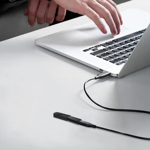 Vista 7 de VAKS Adaptador USB C (paquete de 4), adaptador USB C macho a hembra, soporta carga rápida y extensión de transferencia de datos, compatible