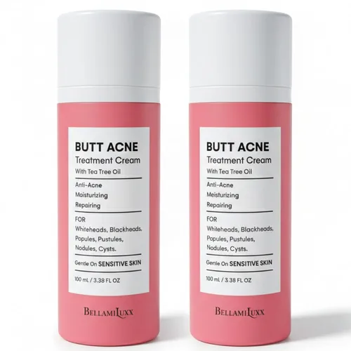 Vista 9 de BellamiLuxx Crema de tratamiento para eliminar el acné de los glúteos: Tratamiento del acné corporal para foliculitis y espinillas en glúteos