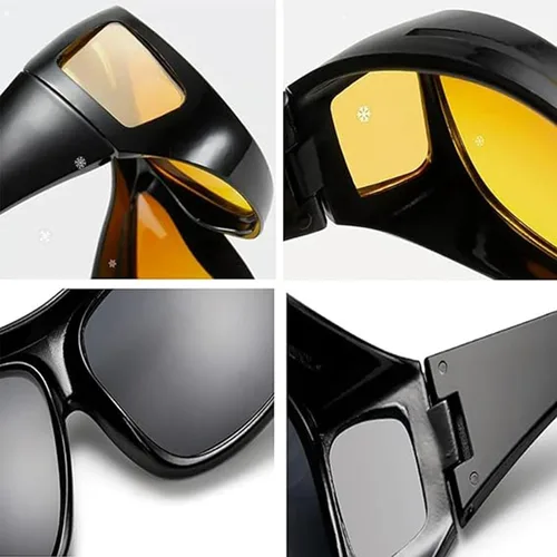 Vista 6 de Lentes para faros delanteros con tecnología Glarecut (conduce de forma segura por la noche), gafas de conducción nocturna unisex antirreflejos