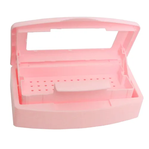 Vista 8 de Caja esterilizadora de herramientas para uñas, bandeja de esterilización de plástico para pinzas, extensiones de pestañas, salón de belleza, spa