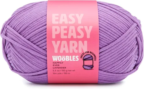 Vista 16 de Woobles Easy Peasy Hilo para Principiantes - Hilo de Ganchillo y Tejer - Mediano #4 Worsted - Mezcla de Algodón-Nailon