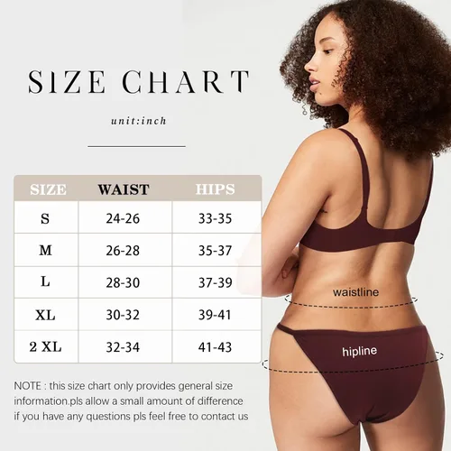 Vista 5 de LEVAO Women's Bikini Panties Cotton Underwear, Plus Size High Cut String Ladies Cheeky Underwear Multipack S-2XL