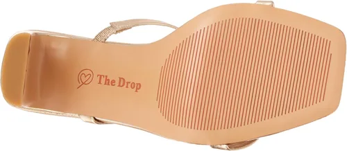 Vista 4 de The Drop - Sandalias de tacón alto Avery con dos correas y punta cuadrada para mujer
