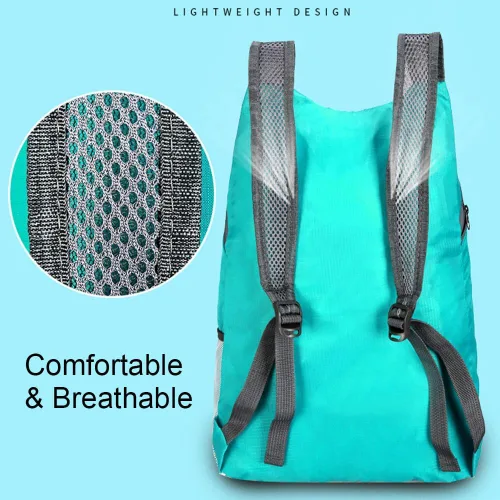 Vista 6 de Mochila impermeable para deportes al aire libre para acampar senderismo, gran capacidad verde