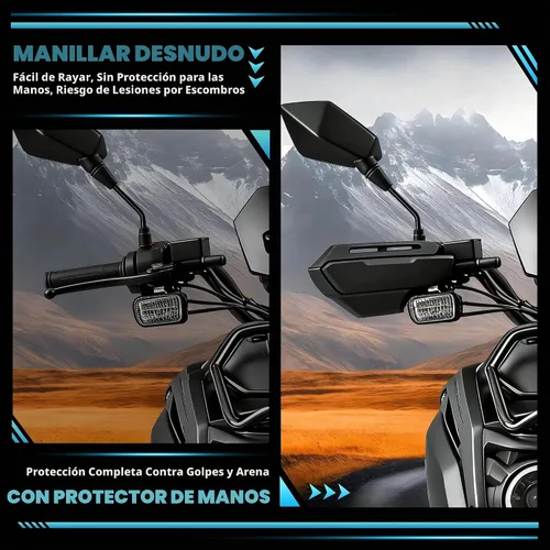 Vista 3 de Mokuo - Guardamanos de motocicleta para Yamaha Zuma 125 2022-2023 – Deflector de viento en manillar, protector de mano