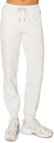Vista 19 de Cali1850 Pantalón deportivo Cloud Nine Fleece para mujer, cintura alta, ajuste holgado, dos bolsillos, cintura elástica con cordón