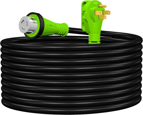 Vista 8 de Gerguirry Cable de alimentación de extensión RV de 50 amperios, 50 pies bloqueable resistente 6/3 + 8/1 SJTW AWG cable, NEMA 14-50P a SS2-50R