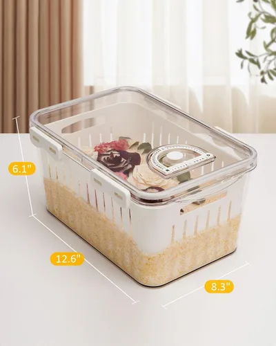 Vista 7 de Wisedry Envase para secar flores con gel de sílica, extracción de flores secas en un paso, caja de almacenamiento de 29,2 cm de largo X 19,5 cm