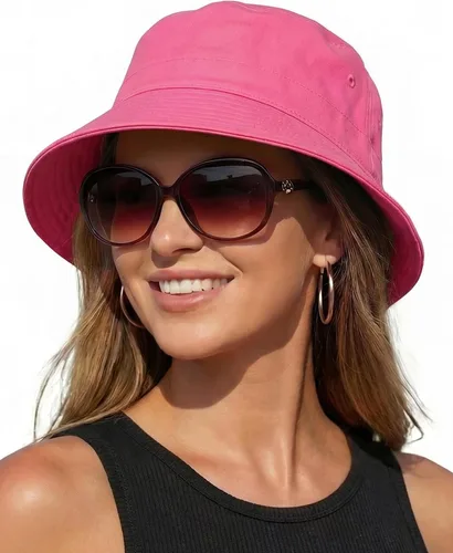 Vista 20 de HONGTEYA Sombreros de sol de pescador para mujer y hombre, sombrero de Blanco