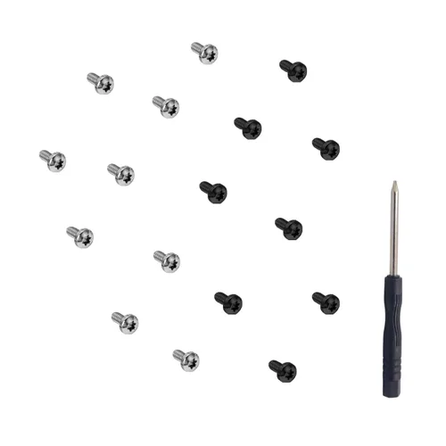 Vista 4 de Tornillos de repuesto para auriculares Beats Studio Pro Studio3 Studio3 Studio2-16 Pack Kit de reparación de diadema de acero inoxidable negro