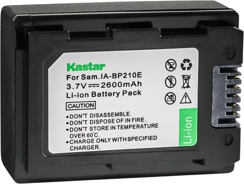 Vista 2 de Kastar - Cargador ultra rápido (3 veces más rápido) y batería BP210E (2 unidades) para cámara Samsung IA-BP210R IA-BP210E IA-BP420E y SMX-F44 F50