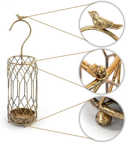 Vista 3 de Soporte para paraguas, soporte redondo dorado para sombrilla para entrada, bastones para caminar, decoración de pasillo de entrada de metal