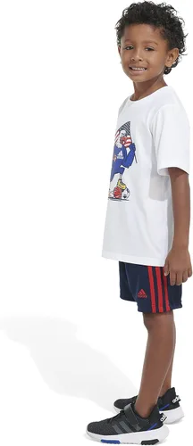 Vista 5 de adidas boys 2-piece Cotton Graphic Tee & Short Set