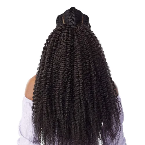 Vista 5 de Sensationnel Lulutress - Cabello trenzado de ganchillo – 3 rizos de goteo de 20 pulgadas totalmente plegados (1 negro azabache)