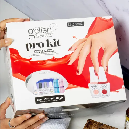 Vista 4 de Gelish Pro Kit with Pro LED Light - Complete Manicure Set, UV/LED Nail Lamp, Gel Polishes, Essentials, Remover for Professional DIY Gel Nails At
