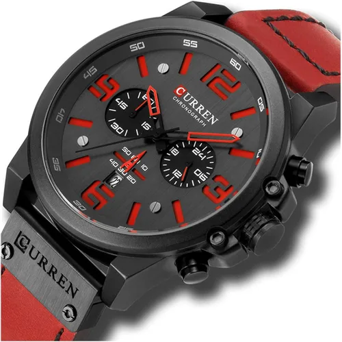 Vista 2 de MASTOP Reloj de moda para hombre, cronómetro militar, impermeable, cronógrafo, reloj de cuarzo para hombre con fecha