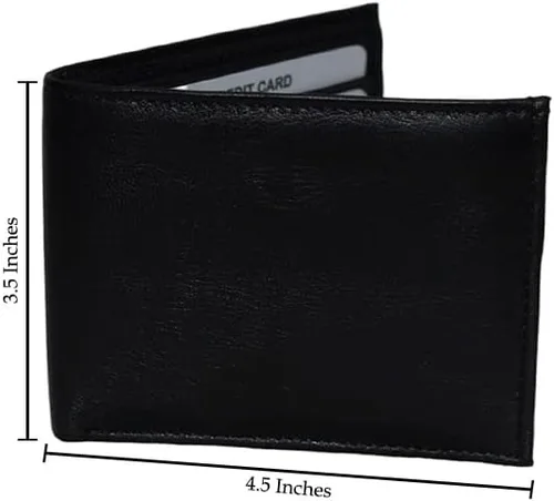 Vista 6 de ADAMONDE Cartera de cuero 100% auténtico.., Estilo 3, Bifold