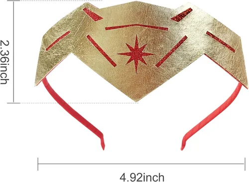 Vista 4 de Carkno Disfraz de tiara para niñas, diadema de superhéroe para mujer, accesorios de disfraces de Halloween