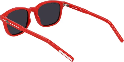 Vista 4 de Lacoste Lentes de sol rectangulares grises para hombre L3639S 615 49, Rojo