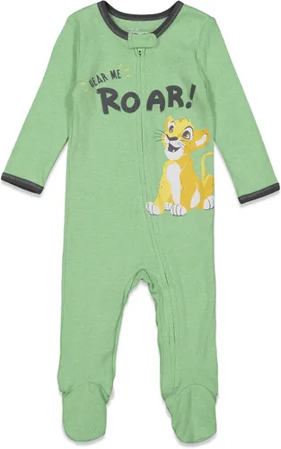 Vista 2 de Disney Winnie the Pooh Lion King Monsters Inc Pixar Toy Story - Paquete de 2 overoles Sleep N Play para recién nacidos a bebés