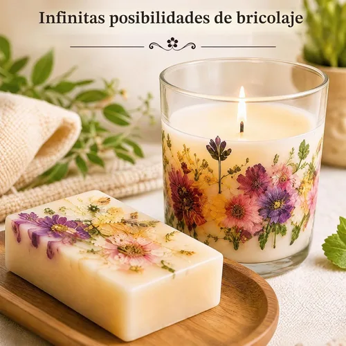 Vista 4 de 80 piezas de flores prensadas para resina con pinzas curvadas 80 piezas multicolor surtidas