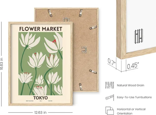 Vista 3 de Haus and Hues - Póster de mercado de flores, decoración botánica, arte de pared de flores, póster de arte de flores e impresiones de flores, arte