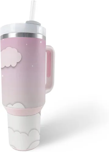 Vista 10 de MightySkins Skin - Vaso de vinilo compatible con Stanley The Quencher H2.0 FlowState de 40 onzas, diversión de los años 90, protectora, duradera