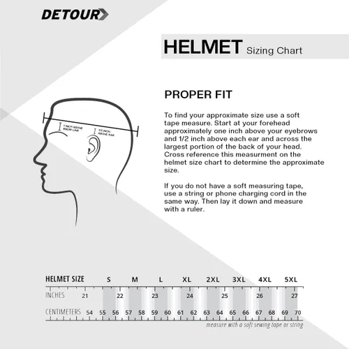 Vista 5 de Detour Helmets D.O.T. - Medio casco negro plano para motociclistas con visera extraíble