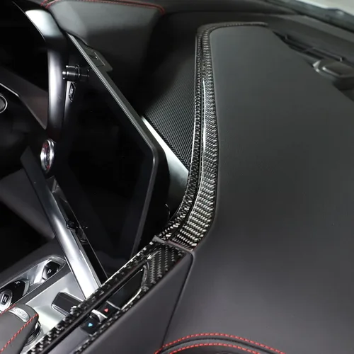 Vista 5 de TOYCIDFG Caja de almacenamiento para panel de palanca de cambios de consola central de automóvil, cubierta lateral para Chevrolet Corvette C8 Z06