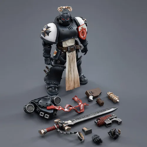 Vista 5 de JOYTOY 1/18 Warhammer 40,000 Figura de acción Black Templars The Emperors Champion Rolantus Collection