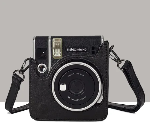 Vista 6 de Fujifilm Cámara Instax Mini 40 de película instantánea negra + paquete de 20 impresiones instantáneas Instax