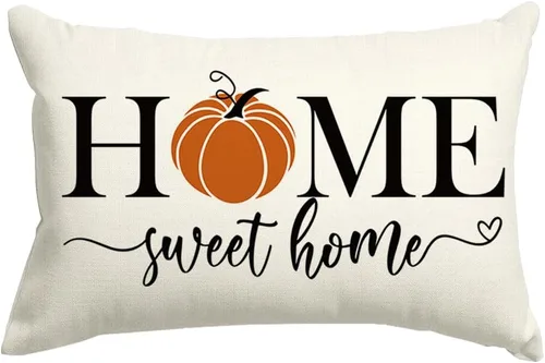 Vista 12 de RABUSOFA Almohadas de Otoño Fundas Decorativas de Cojín, Fundas de Almohada de Otoño de 16x16 Pulgadas, Fundas de Almohada de Calabaza para Acción
