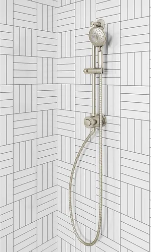 Vista 3 de American Standard 9238759.295 Spectra Sistema de riel de ducha manual filtrado en níquel cepillado