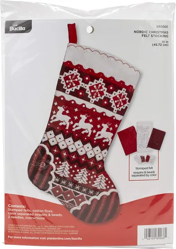 Vista 10 de Kit de Adornos de Navidad Elegante de Fieltro Bucilla 86977E