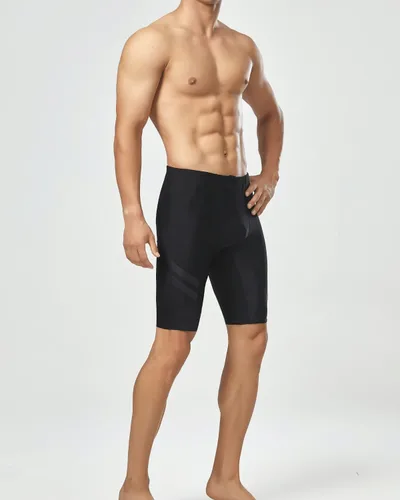 Vista 6 de Onvous Raven Swim Jammers para hombre Traje de baño negro de carreras y entrenamiento Rápido, flexible y cómodo Tallas 28-38
