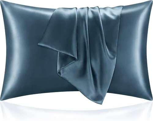 Vista 55 de BEDELITE Funda de almohada de satén para cabello y piel, súper suave y refrescante similar a las fundas de almohada de seda, paquete de 2 con cierre